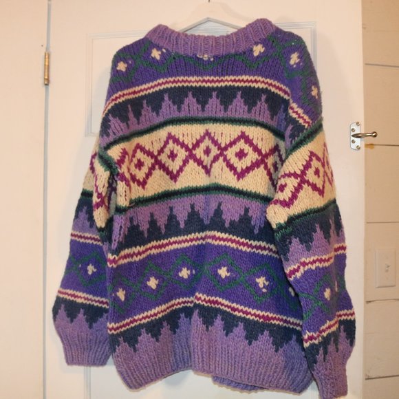 Vintage Nordic Pattern Wool Sweater - Picture 1 of 3